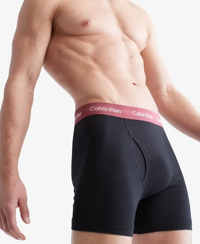 Miniatura 4 de Calvin Klein - Ropa interior de algodón elástico tipo bóxer brief para hombre, paquete de 3