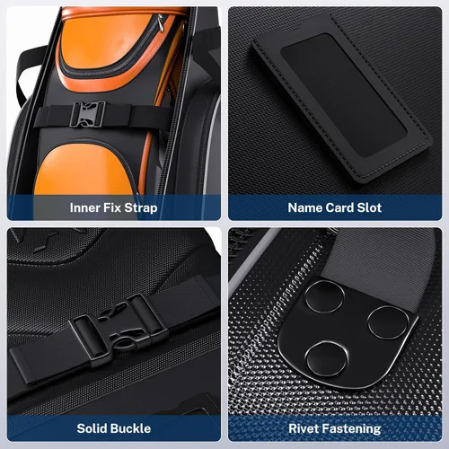 Miniatura 7 de APTY - Bolsa de viaje para palos de golf con funda rígida, con ruedas, acolchada, para equipaje de línea aérea - con cerradura combo integrada