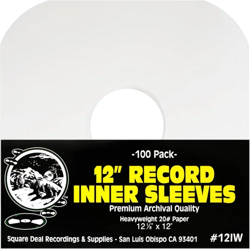 Miniatura 8 de (25) Fundas interiores de papel pesado sin ácidos de calidad de archivo con agujero para discos de vinilo de 12 pulgadas, papel duradero 20# - Fácil