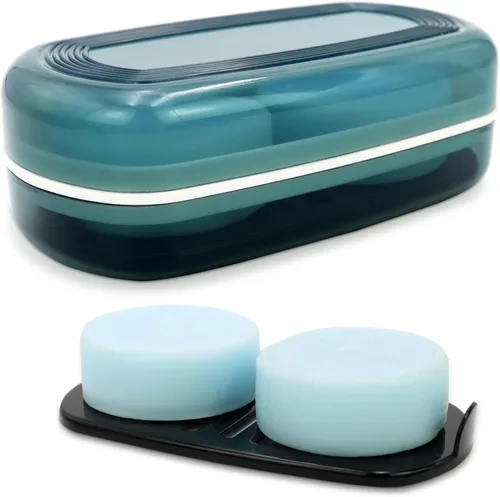 HAYSNA Soporte de Barra de Champú Sólido, Soporte de Barra de Jabón Grande, Envase de Jabón de Viaje, Jabonera con Capa de Drenaje, Caja de Jabón