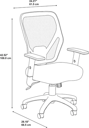 Miniatura 3 de Bush Business Furniture Accord Silla de oficina con respaldo de malla en color negro Solución de asiento ergonómico para estación de trabajo