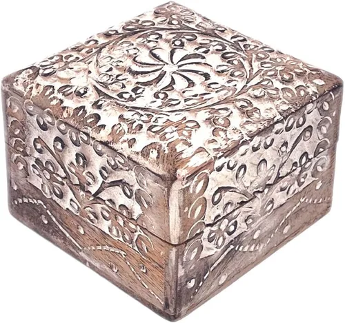 Miniatura 2 de Organizador de joyas antiguas de madera de mango Joyero de madera de mango para mujer, solución de almacenamiento decorativa con diseño elegante