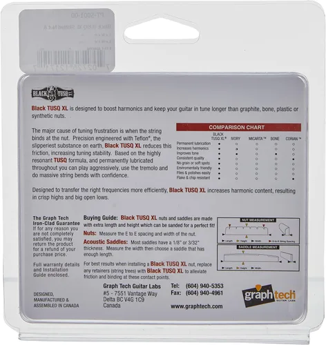 Miniatura 2 de Black TUSQ XL by Graph Tech - Tuerca ranurada y 2 retenedores PT-5001-00
