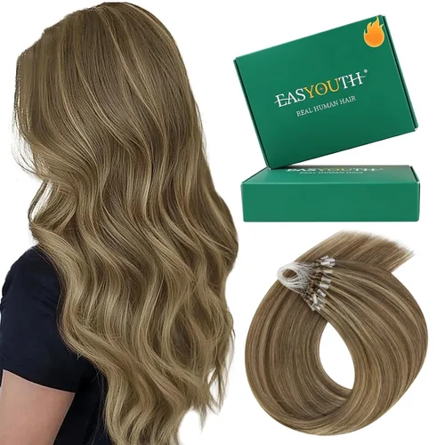 Miniatura 44 de Easyouth Extensión de cola de caballo de cabello humano marrón ombré, extensión de colas de caballo, extensiones de cola de caballo de color marrón