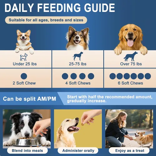 Miniatura 3 de Probióticos para Perros, Masticables Probióticos para Perros para la Salud Digestiva y la Salud Intestinal, Mejoran el Sistema Inmunológico, Alivio
