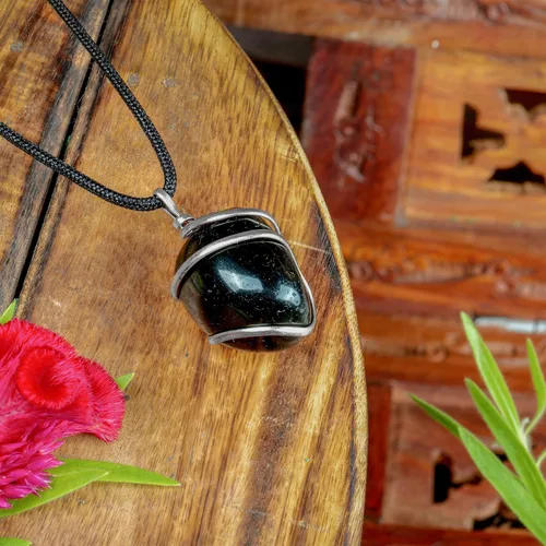 Miniatura 100 de PYOR Collar con colgante curativo de Reiki de cristal, gemas de buena suerte, prosperidad, riqueza, piedras preciosas naturales, collares de buena