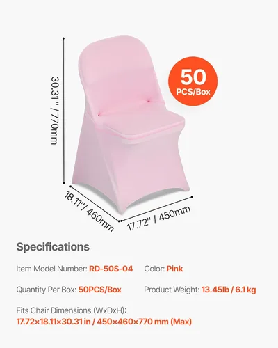 Miniatura 102 de VEVOR 150 fundas blancas para sillas de poliéster y elastano, fundas elásticas para bodas, fiestas, comedor, banquetes, sin pinzas, 150