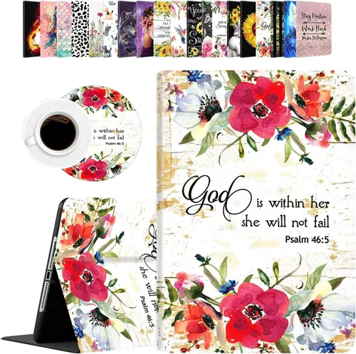 Miniatura 19 de Funda para iPad Mini, iPad Mini 1 2 3 4 5 y juego de posavasos, funda de piel sintética con soporte y apagado automático para iPad 5/4/3/2/1