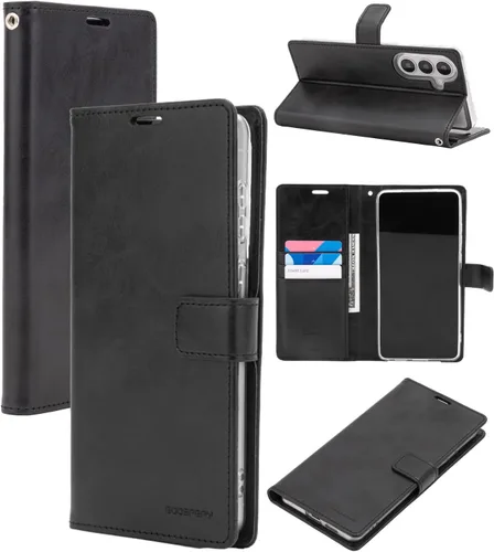 Miniatura 15 de GOOSPERY Blue Moon Wallet para Samsung Galaxy Note 10 Case (2019) Funda de cuero con tapa (Negro)