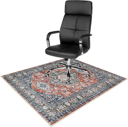 Miniatura 33 de Anidaroel Alfombrilla para silla de 48"x60" para piso de madera dura/piso de azulejos, alfombrilla de silla de escritorio para pisos duros, Rojo