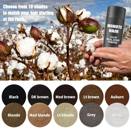 Miniatura 2 de Botella de tamaño grande de 0.97 oz llena de fibras Minute Hair Fibers. Fibras de construcción de cabello de alta calidad. Gran cantidad de fibras