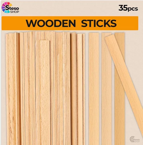 Palitos de madera para manualidades de alta calidad – Palitos de madera dura para manualidades – Palitos de pintura de madera para manualidades –