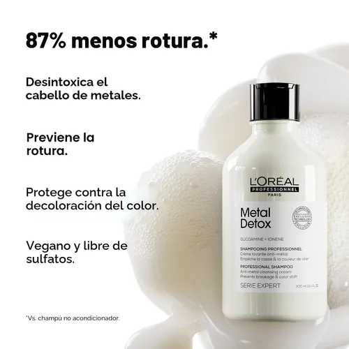 Miniatura 4 de L'Oréal Professionnel Paris Metal Detox Shampoo - Sulfate-Free Anti-Breakage Shampoo For Damaged or Color-Treated Hair, Detoxifies, Prevents Damage