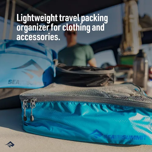 Miniatura 2 de Sea to Summit Organizador de embalaje de bolsa de malla de ropa ligera que viaja, Atoll Azul, Small / 3