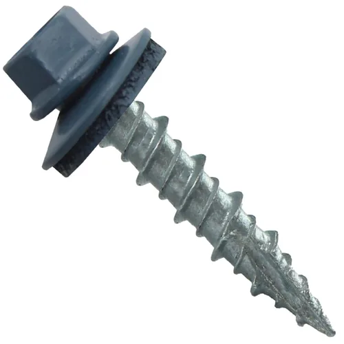 Miniatura 46 de Tornillos para techo de metal: (250) 10 x 1 sin pintura galvanizados con cabeza hexagonal para techo de chapa. Tornillos autoiniciados de metal