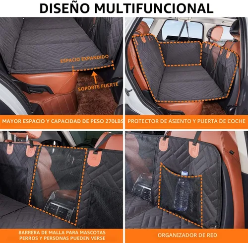 Miniatura 4 de YJGF Extensor de asiento trasero, funda de asiento de perro para asiento trasero, funda de asiento de coche de fondo duro para perros, hamaca