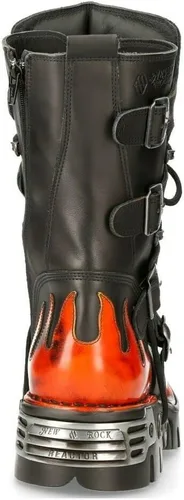 Miniatura 6 de NEW ROCK Botas 591 Flame Metallic Leather Goth punk Biker Fashion