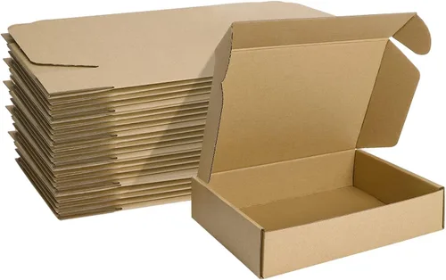 Miniatura 19 de MEBRUDY Cajas de envío de 4 x 4 x 2 pulgadas, paquete de 100 unidades, pequeñas cajas de cartón corrugado para enviar por correo, embalaje de Marrón
