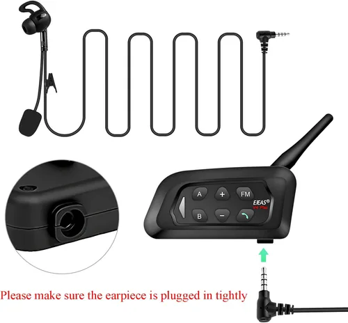 Miniatura 4 de MIMIRACLE Auriculares de árbitro, lado izquierdo en el oído auricular para fútbol, fútbol, balonmano, voleibol
