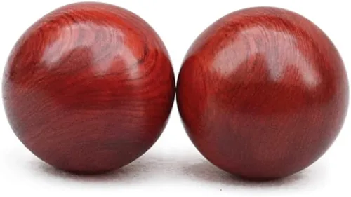 Miniatura 15 de Healifty Bolas de masaje de mano, paquete de 2 bolas de ejercicio de mano de madera de 1.96 pulgadas para estimulación muscular de mano, alivio