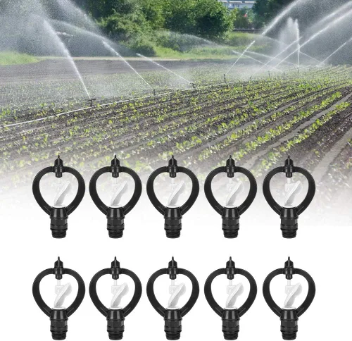 Miniatura 3 de 10 boquillas de plástico G1/2 pulgadas con forma de lluvia, para riego agrícola, rociador de agua para riego agrícola, rociador para plantas, riego