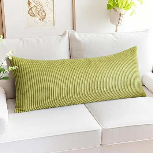 Miniatura 310 de Artscope Fundas de Almohada de Pana a Rayas Acogedoras Súper Suaves Decorativas Cuadradas Fundas de Cojín para Sofá Sillón Dormitorio Decoración