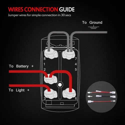 Miniatura 4 de Interruptor de rocker grabado a láser Mictuning para luz trasera