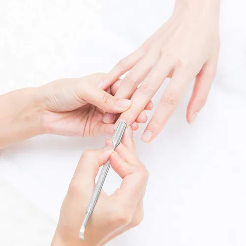 Miniatura 5 de opove CP-3 - Empujador de cutículas de acero inoxidable, triangular, removedor de esmalte de uñas, limpiador profundo de uñas, 3 piezas, herramienta