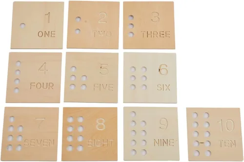 Miniatura 6 de Adena Montessori Juguetes Juego de clavijas de madera para contar del 1 al 10 con números, caja de clavijas y clavijas de volcar – Juguete educativo
