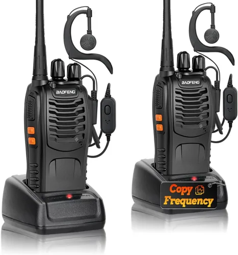 BAOFENG Walkie Talkies de largo alcance para adultos, radios walkie talkies recargables con auriculares, radios de 2 vías, transceptor de mano UHF