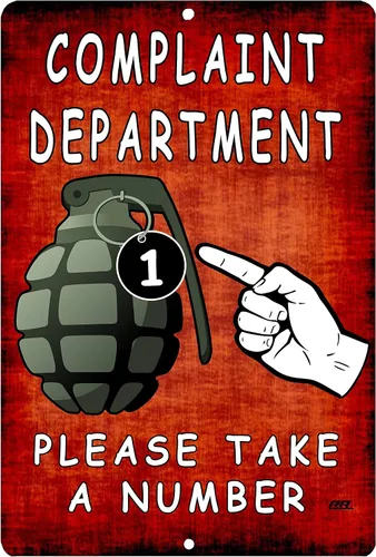Rogue River Tactical Divertido sarcástico metal estaño tienda al por menor signo comercial decoración de pared hombre cueva bar queja departamento