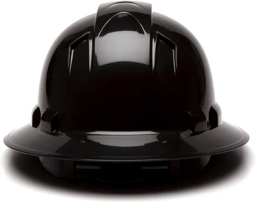 Miniatura 4 de Pyramex Ridgeline - Casco duro de ala completa, 4 puntos, con trinquete, color negro