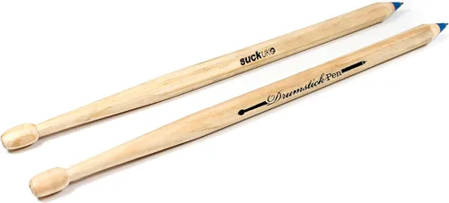 Suck UK Bolígrafos en forma de baquetas - Regalos de batería originales para hombres y amantes de la música - Bolígrafo con forma de baqueta de