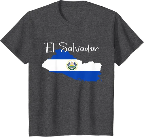 Miniatura 37 de Camiseta con la bandera de El Salvador, mapa de El Salvador, camiseta de Salvador para mujer
