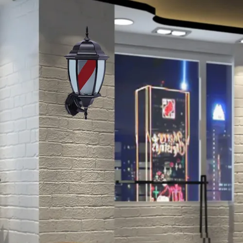Miniatura 9 de Barra de peluquería LED brillante globo luz,Peluquería Barbería Señal abierta,Rotación de tiras giratorias rojas, blancas y azules,IP44 impermeable