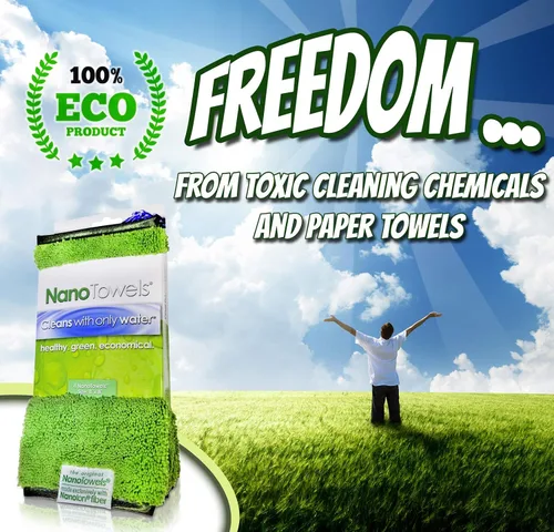 Miniatura 3 de Life Miracle Nano Towels Minis - Increíble tela ecológica que limpia prácticamente cualquier superficie con solo agua. Tamaño de viaje. No más