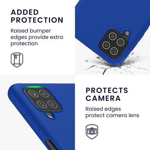 Miniatura 3 de kwmobile Funda compatible con Samsung Galaxy A12 - Funda protectora de silicona TPU suave y delgada - Azul Báltico