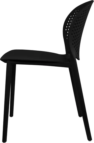 Miniatura 8 de 2xhome Juego de 2 sillas de comedor para patio Silla auxiliar moderna apilable para piscina al aire libre Plástico resistente a la intemperie