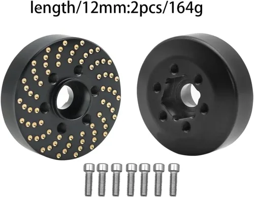 Miniatura 7 de 4 pesos de rueda de latón, adaptador de cubo hexagonal de rueda de latón 1/10 para llantas Beadlock de 1.9 pulgadas/2.2 pulgadas para llantas de 4