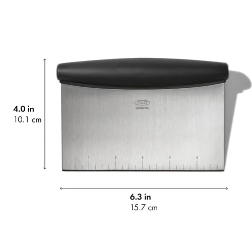 Miniatura 7 de OXO Good Grips Stainless Steel Multi-Purpose Scraper & Chopper, Dough Cutter for Pizza, Bread and Cookie Dough, Multi-Purpose Vegetable Chopper