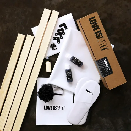 Miniatura 5 de Love is Art Kit de pintura para parejas, experiencia única de cita nocturna e idea romántica de aniversario, actividad creativa para parejas