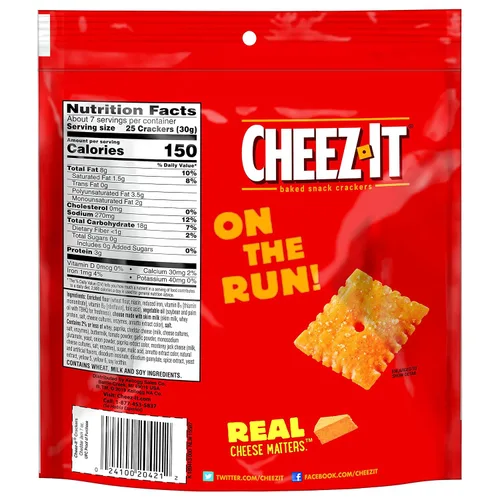 Miniatura 2 de Cheez-It, Galletas de queso horneadas, cheddar Jack, 7 onzas (paquete de 6)