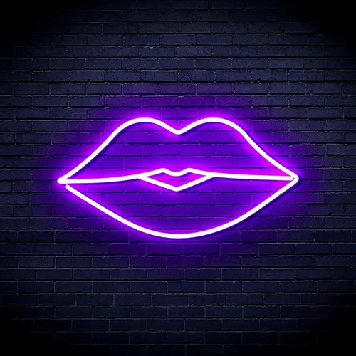Miniatura 17 de AdvPro Lips Kiss Girl Room Flex Silicone LED Neon Sign - Azul - st16s32-fnu0048-b