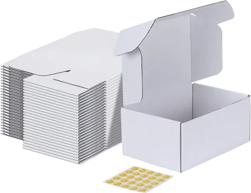 Miniatura 35 de MEBRUDY Cajas de envío de 4 x 4 x 2 pulgadas, paquete de 100 unidades, pequeñas cajas de cartón corrugado para enviar por correo, embalaje de Marrón