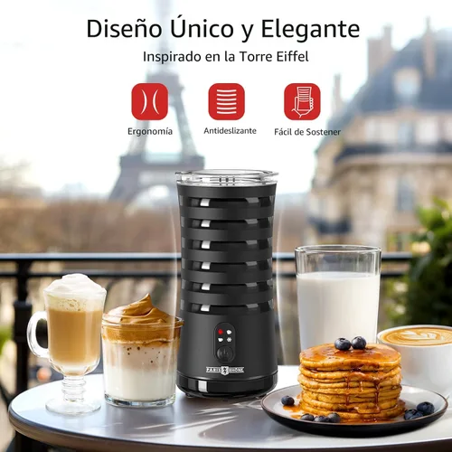 Miniatura 2 de Espumador de leche, vaporizador y espumador de leche 4 en 1 Paris Rhône, calentador de leche de espuma caliente y fría con control de temperatura