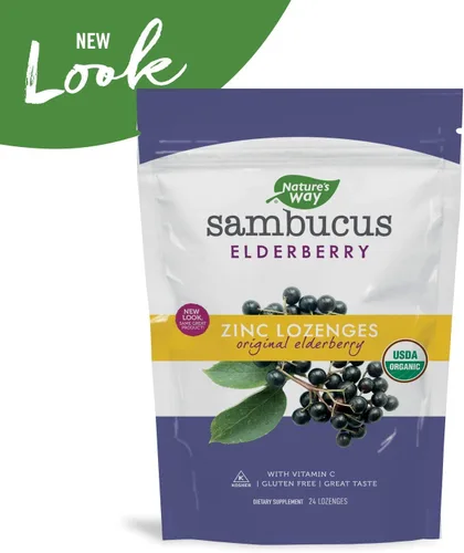 Miniatura 3 de Nature's Way Sambucus Pastillas Inmunitarias – Pastillas Inmunitarias para Uso Sobre la Marcha*– Zinc, Vitamina C y Extracto de Saúco Negro – Vegano