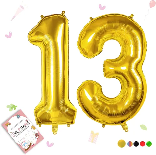 Miniatura 114 de Globos de números de 40 pulgadas del 0 al 9 dorados grandes del número 0, globos digitales para suministros de decoración de celebración de fiesta