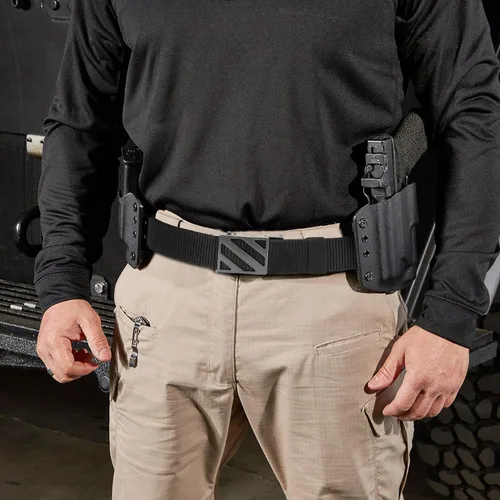 Miniatura 2 de YOETEY Ratchet Tactical Belt for Men - 1.5" Military Nylon Web Belts for Heavy Duty Work - Slide Buckle Fit Pants