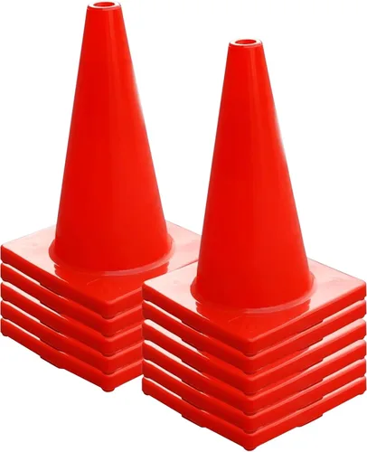 Miniatura 8 de Versatyle Heavy Duty Agility Training Cones (2 in, 6 in, 9 in, 12 in, 18 in, 28 in) for Sports and Kids Coaching, Multipurpose Field Marker Cones