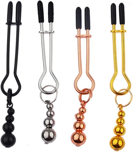 Miniatura 3 de Abrazadera de pezón colgante no perforante, ajustable, sexy, clip de pezón, abrazaderas de clip para pezón, anillo de nudo, joyería para el cuerpo